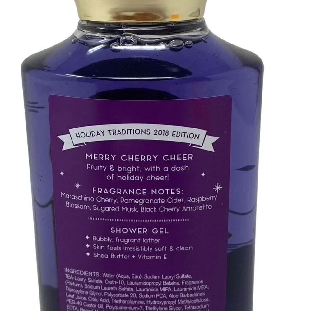 Bath & Body Works Merry Cherry Cheer Shower Gel Shea Vitamin E 10 fl oz